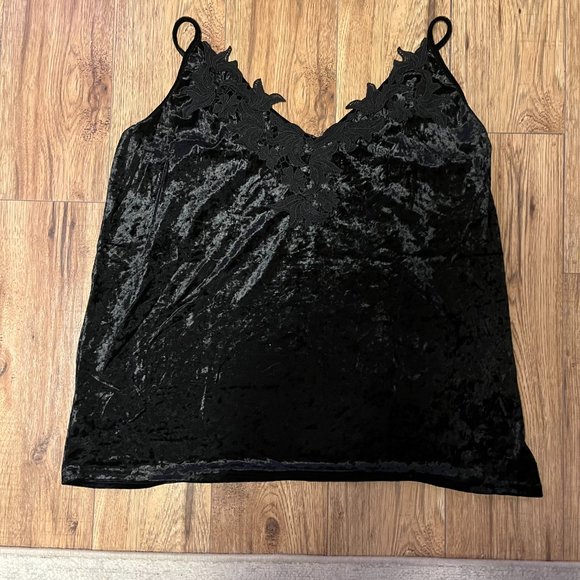 NWOT Lace Trim Velvety Cami - Picture 4 of 4